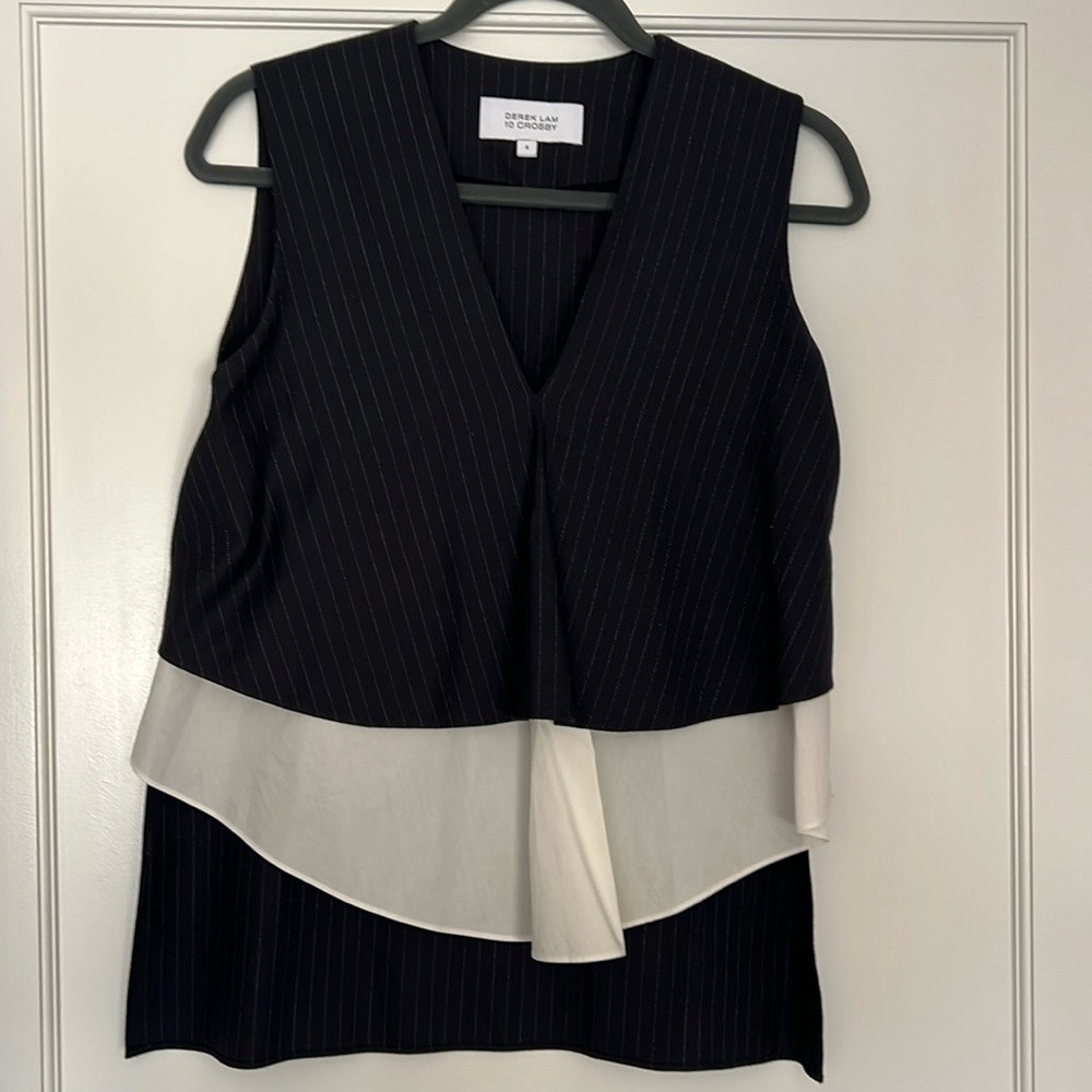 Derek Lam - Crosby 10 pin striped vest - Size 4